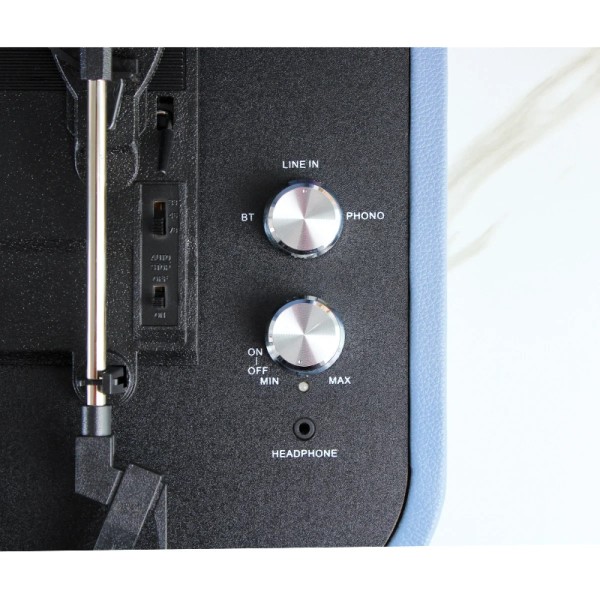 Вініловий програвач із вбудованими динаміками Musicality TRS _Turismo (Blue) Вініловий програвач із вбудованими динаміками Musicality TRS _Turismo (Blue)