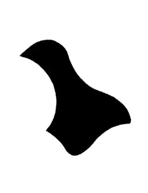 Накладка на противне гитары Alfabeto BIRD-BK