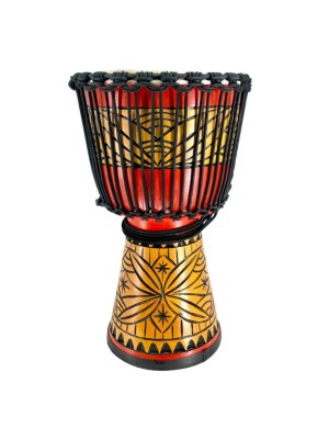 Джембе Alfabeto DJW8 Red Golden Leaf Grass