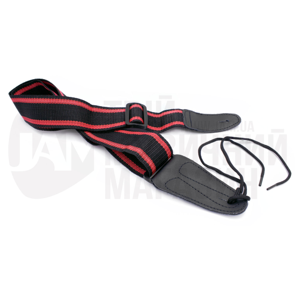 Гітарний ремінь MAXTONE GS100 (BLACK-RED) GUITAR STRAP