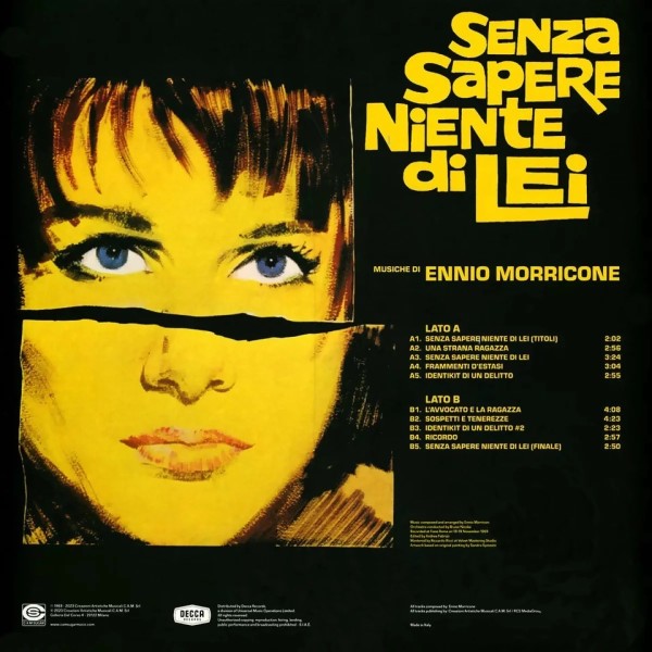 Вінілова платівка Ennio Morricone - Senza Sapere Niente Di Lei [LP]