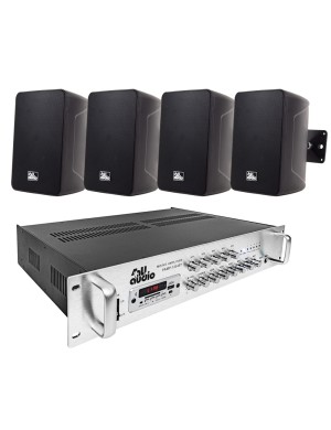 Комплект звука SET 4xWALL 420 IP55 Black 1xPAMP-120-5Zi