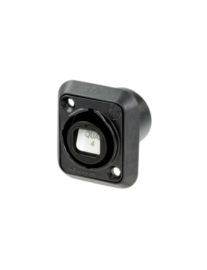 Оптический разъем Neutrik NO4FDW-A – панельный, 4-канальный LC, черное хромирование