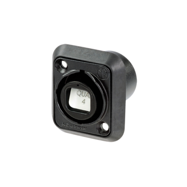 Оптичний роз'єм Neutrik NO4FDW-A – панельний, 4-канальний LC, чорне хромування