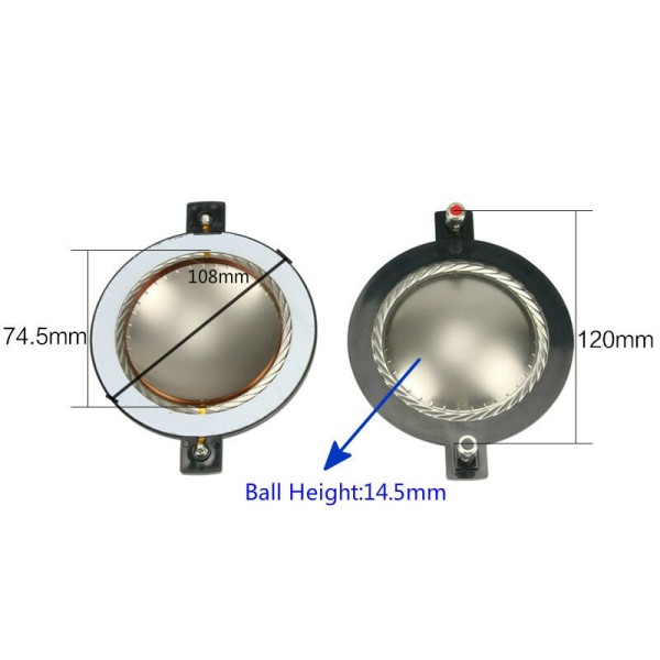 Ремкомплект для B&C DE800, Діафрагма VC 74,5 мм 8Ohm JB44330