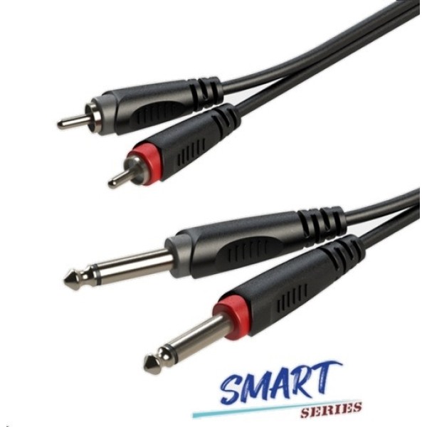 Готовий аудіокабель Roxtone SACC150L2, 2х1x0.14 кв. мм, зов. діаметр 4x8 мм, 2 м