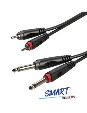 Готовий аудіокабель Roxtone SACC150L3, 2х1x0.14 кв. мм, зов. діаметр 4x8 мм, 3 м