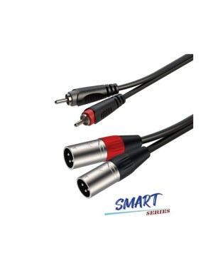 Готовий аудіокабель Roxtone SACC190L3, 2х1x0.14 кв. мм, зов. діаметр 4x8 мм, 3 м