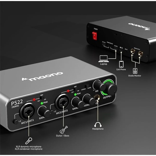 Аудіоінтерфейс Maono PS22