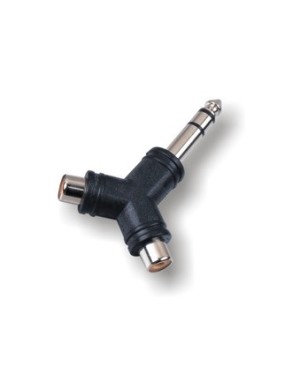 Перехідник Roxtone RA048 2 x RCA female (мама) - Jack 6.3 stereo male (тато)