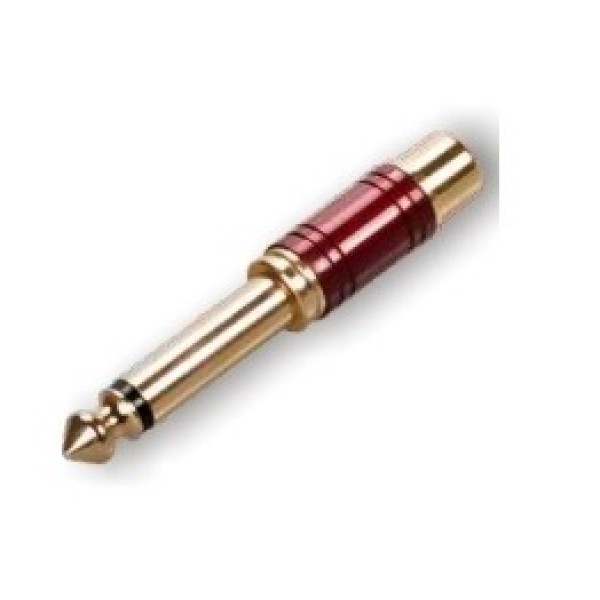 Перехідник Roxtone RA065-RD Jack 6.3 mono male (тато) - RCA female (мама)