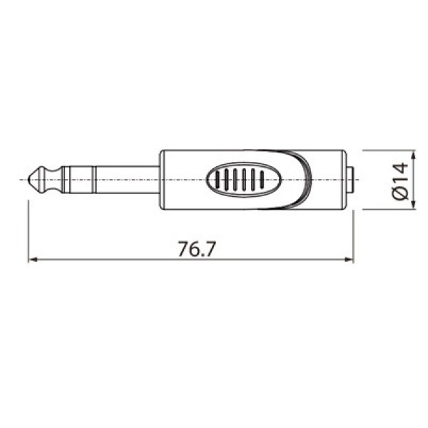 Перехідник Roxtone RPAN240 1 x 6.3mm jack stereo male (тато) - 1 x 3.5mm jack stereo female (мама)
