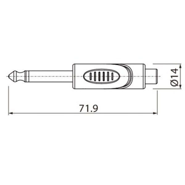 Перехідник Roxtone RPAN260 1 x 6.3mm jack mono male (тато) - 1 x RCA female (мама)