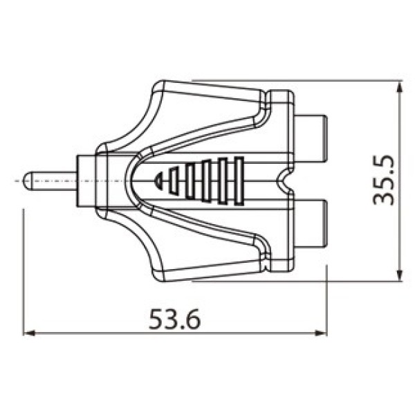 Перехідник Roxtone RPAN310 RCA male (тато) - 2xRCA female (мама)