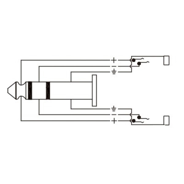 Перехідник Roxtone RPAN340 6.3mm jack stereo male (тато) - 2x3.5mm jack stereo female (мама)