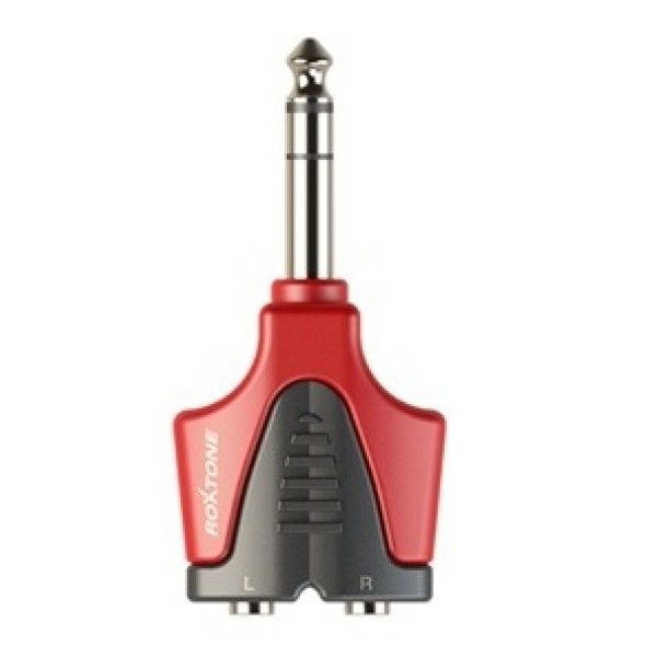 Перехідник Roxtone RPAN345 6.3mm jack stereo male (тато) - 2x3.5mm jack mono female (мама)
