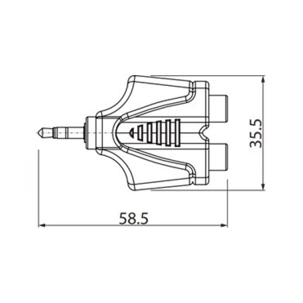 Перехідник Roxtone RPAN350 3.5mm jack stereo male (тато) - 2xRCA female (мама)