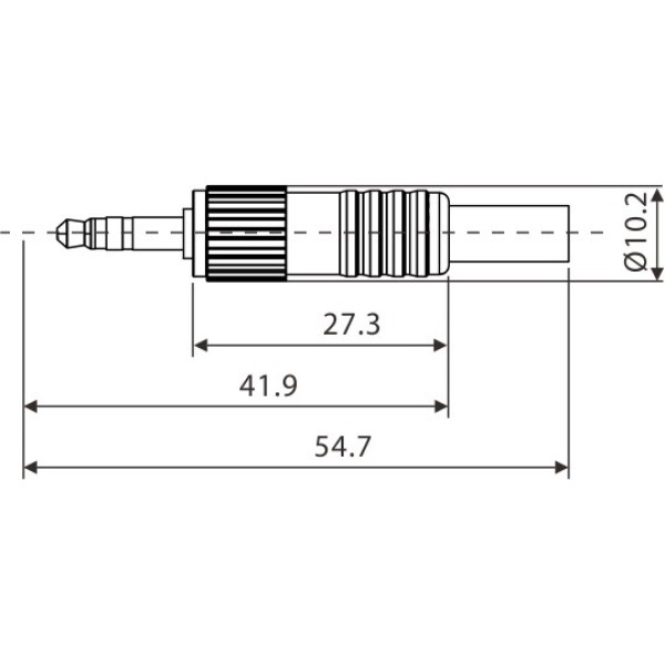 Кабельний роз'єм mini jack 3.5 мм стерео тато Roxtone RMJ3PL-C