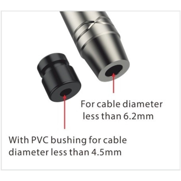 Кутовий роз'єм Jack 3,5 мм стерео тато Roxtone RMJ3RPX-BG