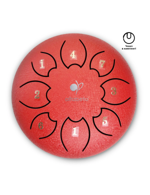 Ґлюкофон Alfabeto GLP6-8RD 6" (глюкофон з 8 пелюстками, червоний, з комплектом аксесуарів)