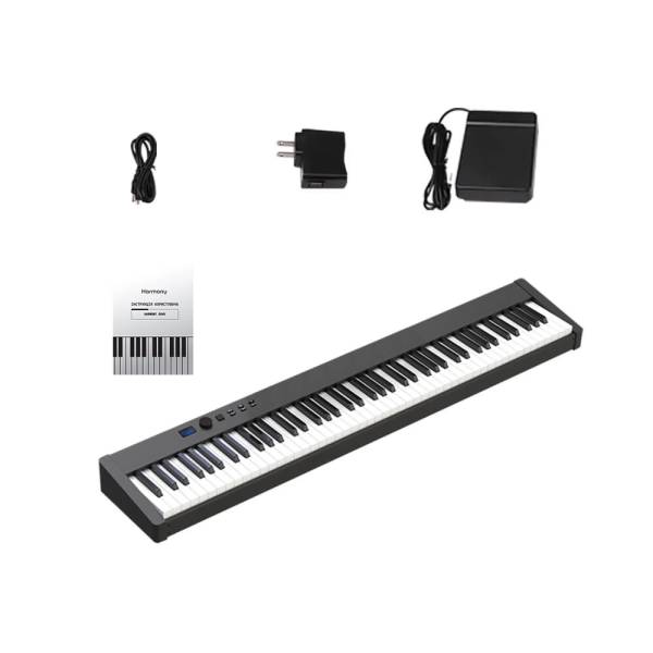 Цифрове піаніно Harmony 88HV з чохлом – 88 молоточкових клавіш, Bluetooth, студійні функції