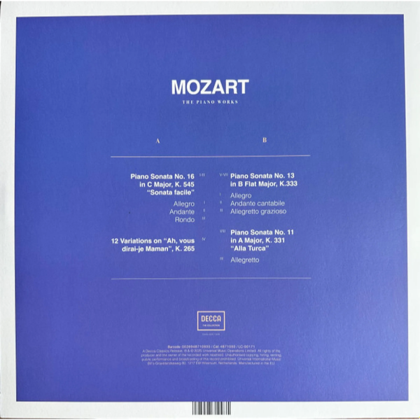 Вінілова платівка Mozart - The Piano Works [LP] (Violet Vinyl)