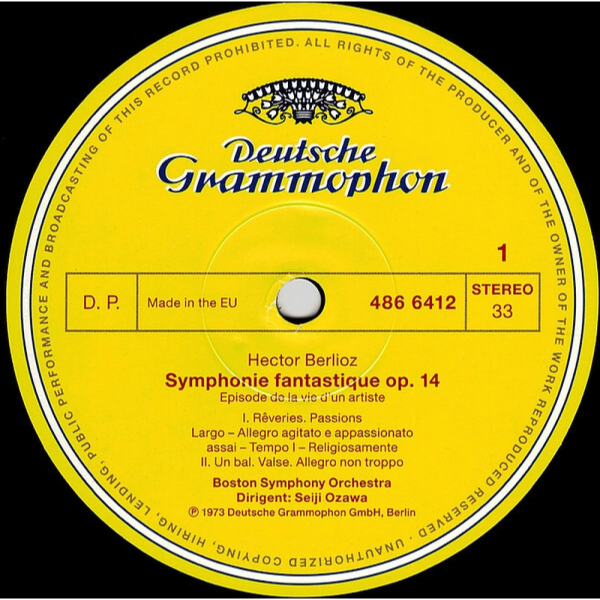 Вінілова платівка Seiji Ozawa & Boston Symphony Orchestra - Hector Berlioz: Symphonie fantastique [L