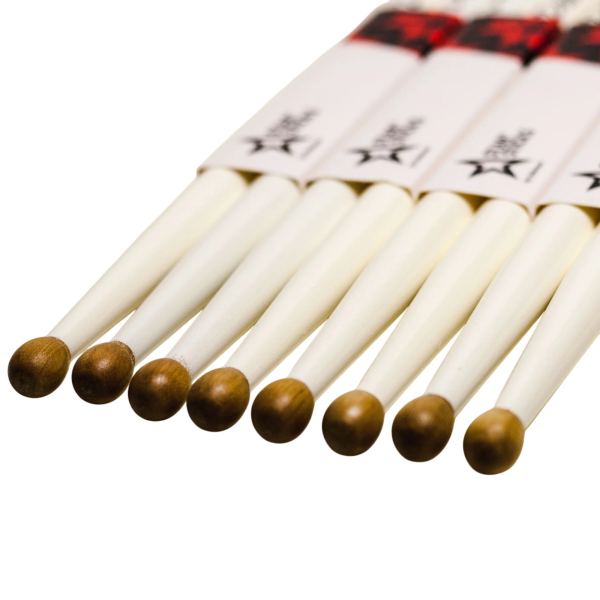 Барабанні палички StarSticks DrumArt Corps White – маршові, граб, 430 мм, наконечник Ball