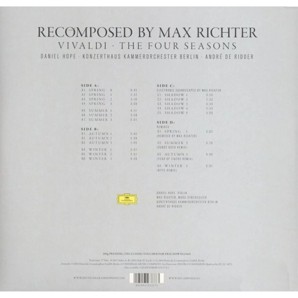 Вінілова платівка Max Richter, Vivaldi*, Daniel Hope · Konzerthaus Kammerorchester Berlin · André de
