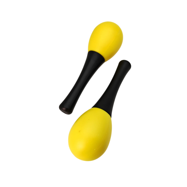 Маракас Alfabeto HEG-YW Yellow – пластиковий, яйце, зручна ручка, поштучно