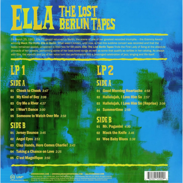 Вінілова платівка Ella Fitzgerald - The Lost Berlin Tapes [2LP]