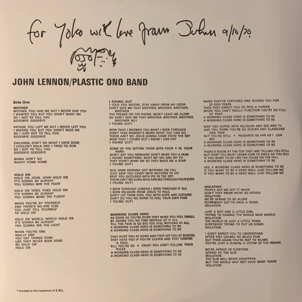 Вінілова платівка John Lennon, Plastic Ono Band – John Lennon / Plastic Ono Band [2LP]