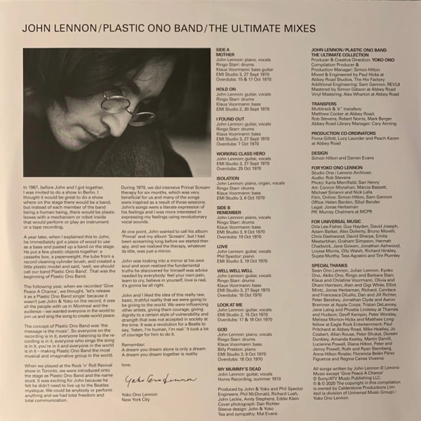 Вінілова платівка John Lennon, Plastic Ono Band – John Lennon / Plastic Ono Band [2LP]