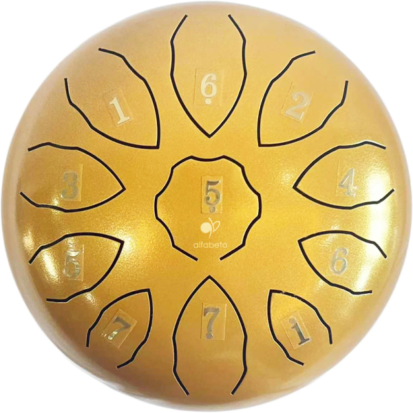 Глюкофон Alfabeto GLP8-11GL 8" – 11 пелюсток, F Tonality, азотована сталь, золотий