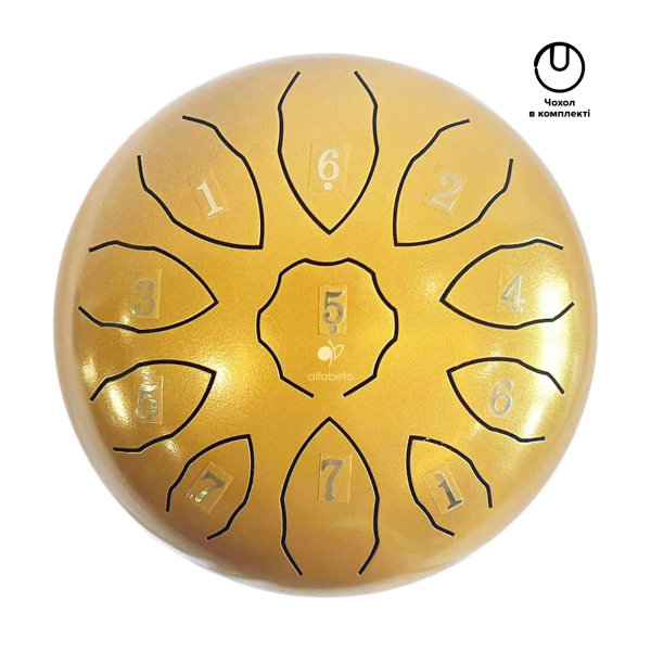 Глюкофон Alfabeto GLP8-11GL 8" – 11 пелюсток, F Tonality, азотована сталь, золотий