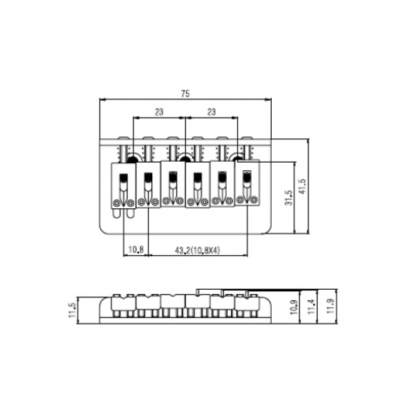 Бридж для електрогітари PAXPHIL BN015 (CR)