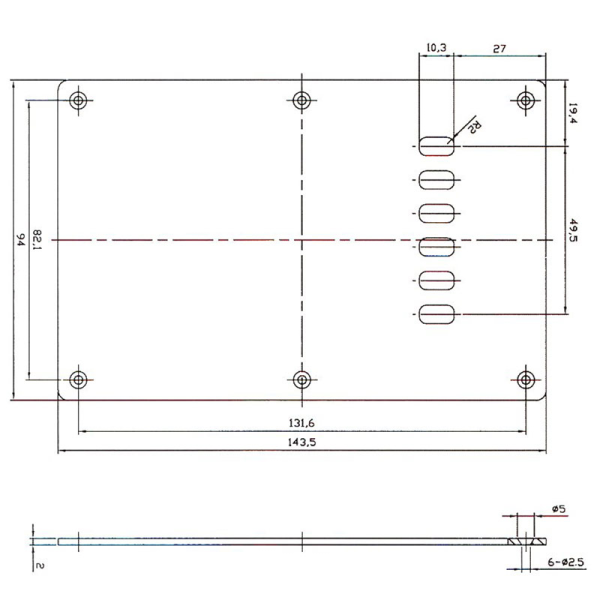 Кришка задня для пружин і якоря тремоло PAXPHIL BC011 (BK)