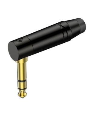 Разъем угловой Roxtone RJ3RPP-BK-BG Jack 6.3mm (stereo)