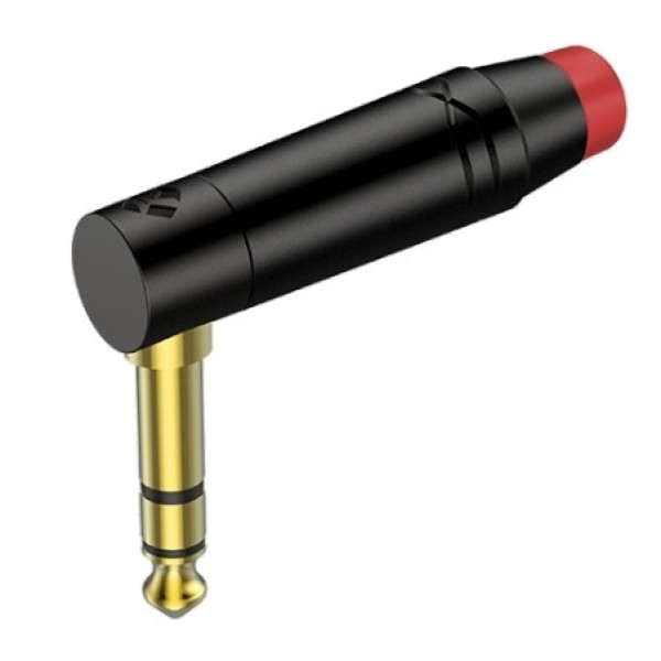 Роз'єм кутовий Roxtone RJ3RPP-RD-BG Jack 6.3mm (stereo)