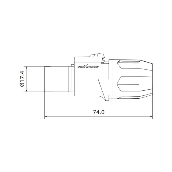 Роз'єм POWERKON male (тато) ROXTONE RAC3FCO