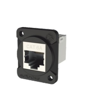 Разъем панельный RJ45 мама Roxtone RAD-C6A-B RJ45 (CAT6a) Black