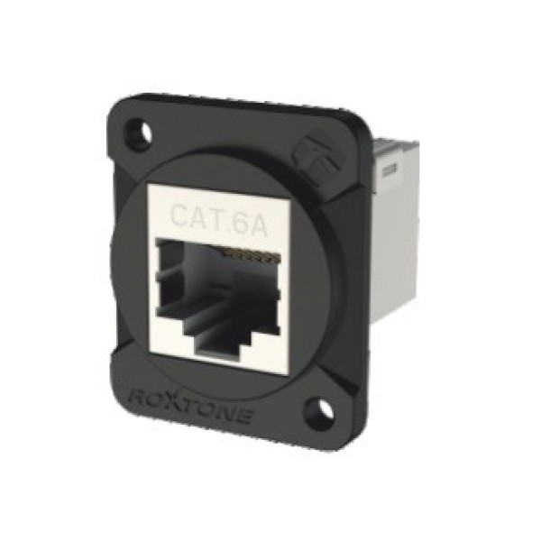 Роз'єм панельний RJ45 мама Roxtone RAD-C6A-B RJ45 (CAT6a) Black