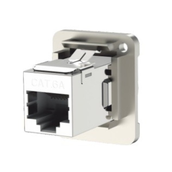 Роз'єм панельний RJ45 мама Roxtone RAD-C6A-B RJ45 (CAT6a) Black