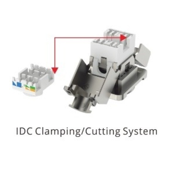 Роз'єм панельний RJ45 мама Roxtone RAD-C6A-IDC-B RJ45 (CAT6a)