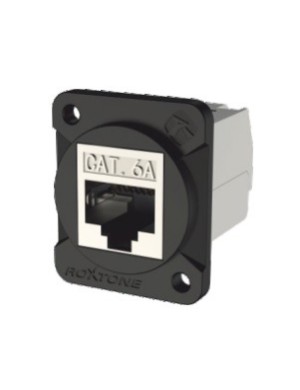 Разъем панельный RJ45 мама Roxtone RAD-C6A-IDC-B RJ45 (CAT6a) Black