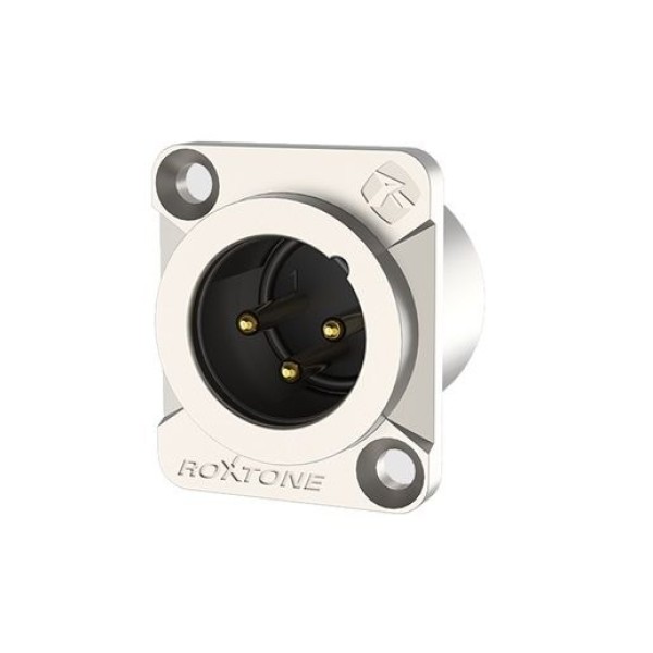 Роз'єм Roxtone RX3MDWP-BG XLR панельний male (тато) вологостійкий
