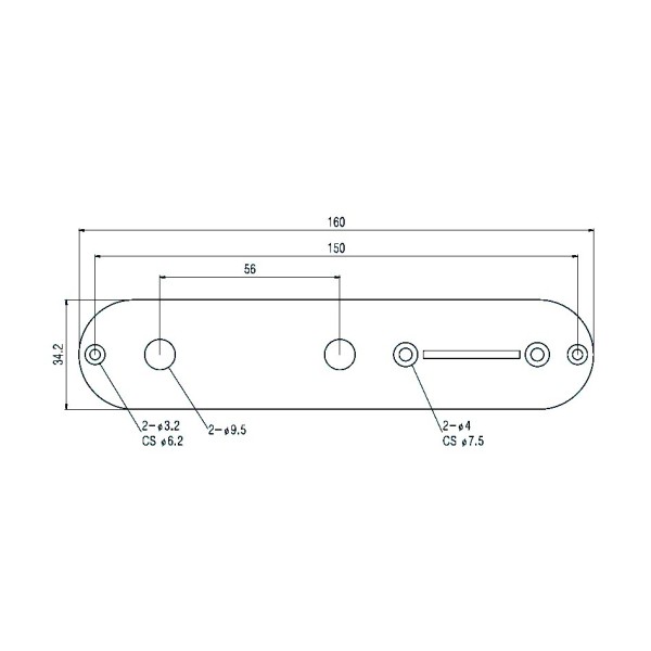 Панель для електрогітари PAXPHIL HC011 CR CONTROL PLATE FOR TELE (CHROME)