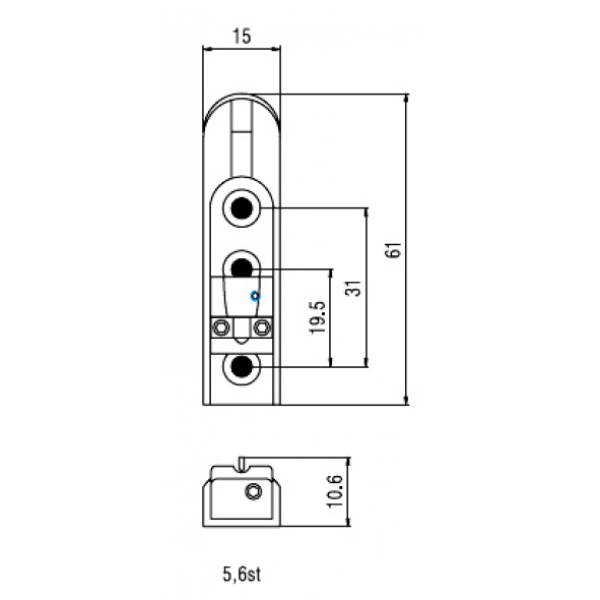 Бридж для бас-гітари PAXPHIL BB216 BK
