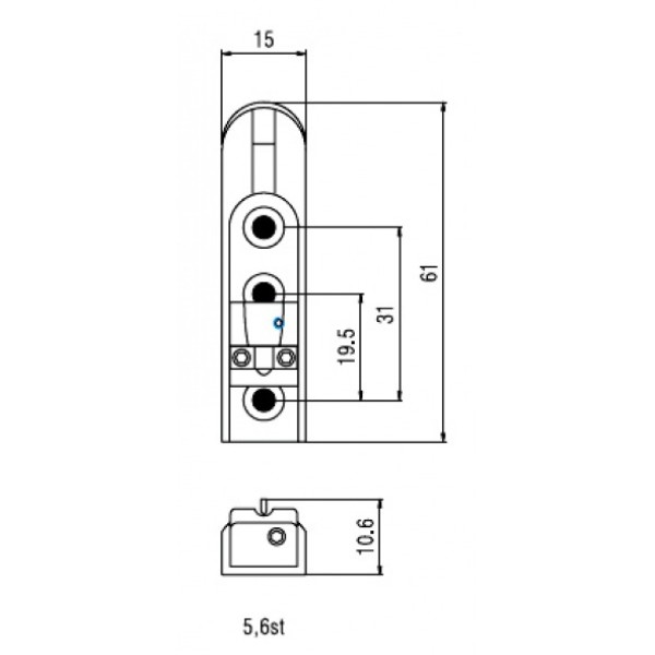 Бридж для бас-гітари PAXPHIL BB214 CR