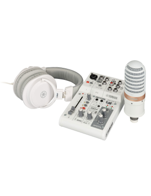 Комплект звукозаписи YAMAHA AG03MK2 LSPK Live Streaming Pack (White)